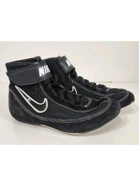 Nike Speedsweep VII Wrestling Shoes Youth 2Y Black 366684-001 MMA Boxing